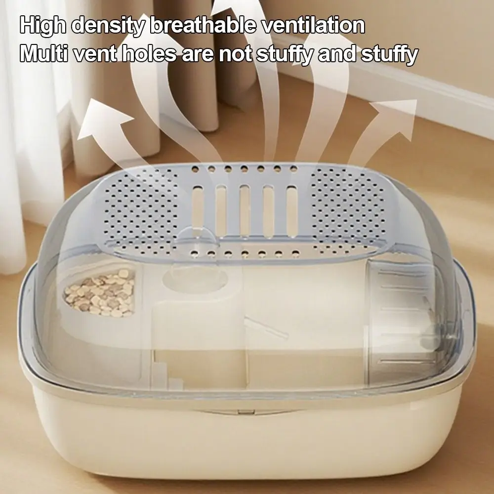 Fashion Large Space Hamster Cage Sturdy Breathable Small Animal Carrying Cage Easy Clean Ventilation Pet House