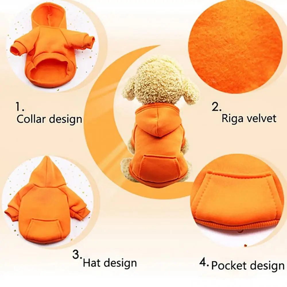 Winter Dog Hoodies Sweatshirt Jacket for Small and Medium Dog Pet Coat Puppy Clothes Chihuahuas Bulldog Costume Puppy Pet Autumn