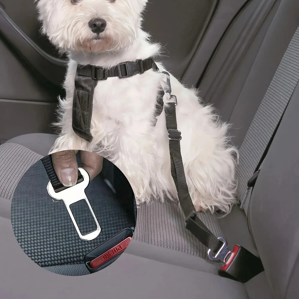 2/4 Pet Seat Belt Adapters Car Metal Clips for Pet Leashes, Compatible with Truck & Car Seats