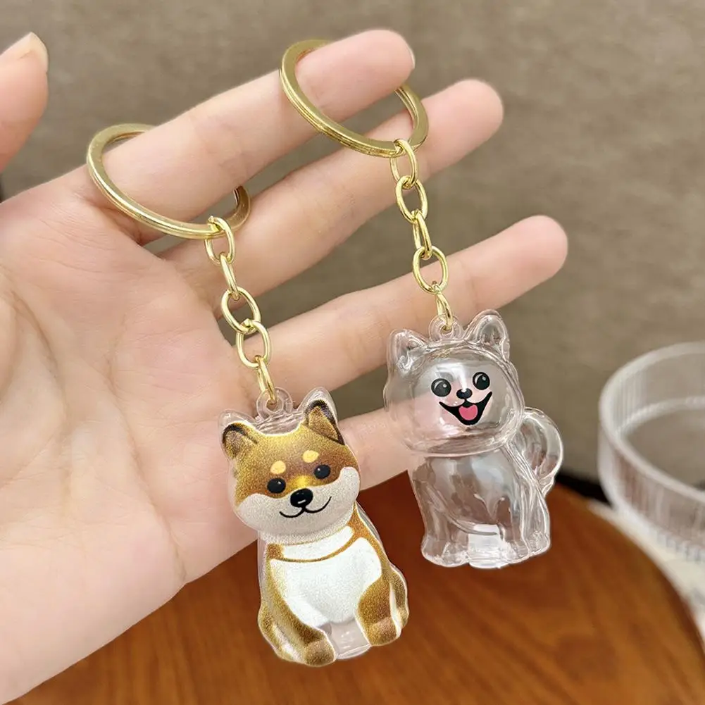 Dog Hair Collection Pendant Hair Storage Box Charm Pet Cute Keychains Clear Plastic Pet Hair Capsule Souvenirs DIY Gifts