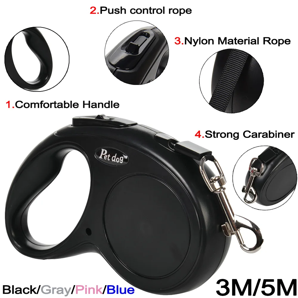 Cat Leash For Small Medium Dogs Cats Outdoor Hiking Retractable Strong Nylon Kitten Belt Sphynx Running Rope Pug Pet Supplies