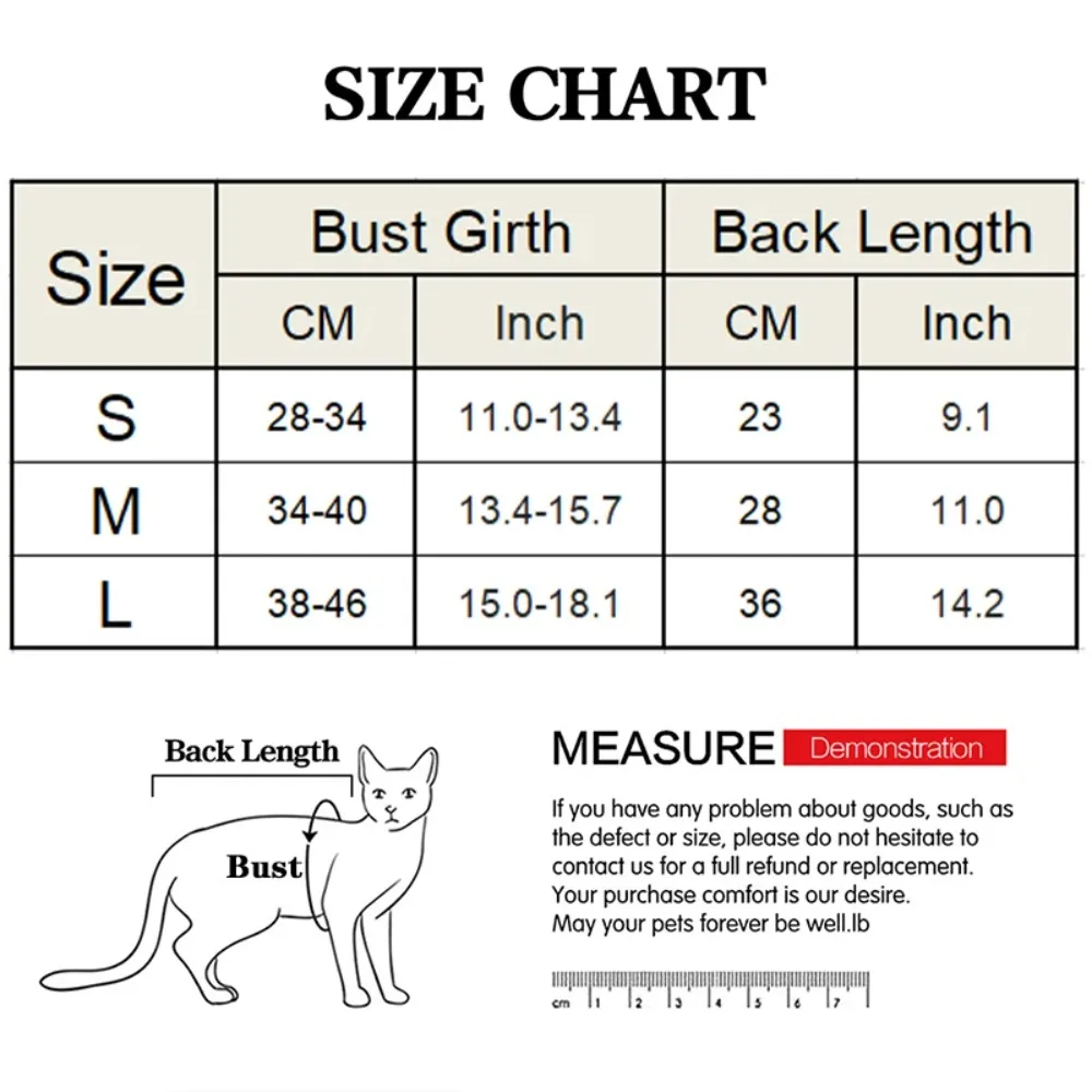 Soft Anti-licking Cat Weaning Suit After Surgery Vest Kitten Recovery Clothes Clothing Jumpsuit Cat Sterilization Suit For Pet
