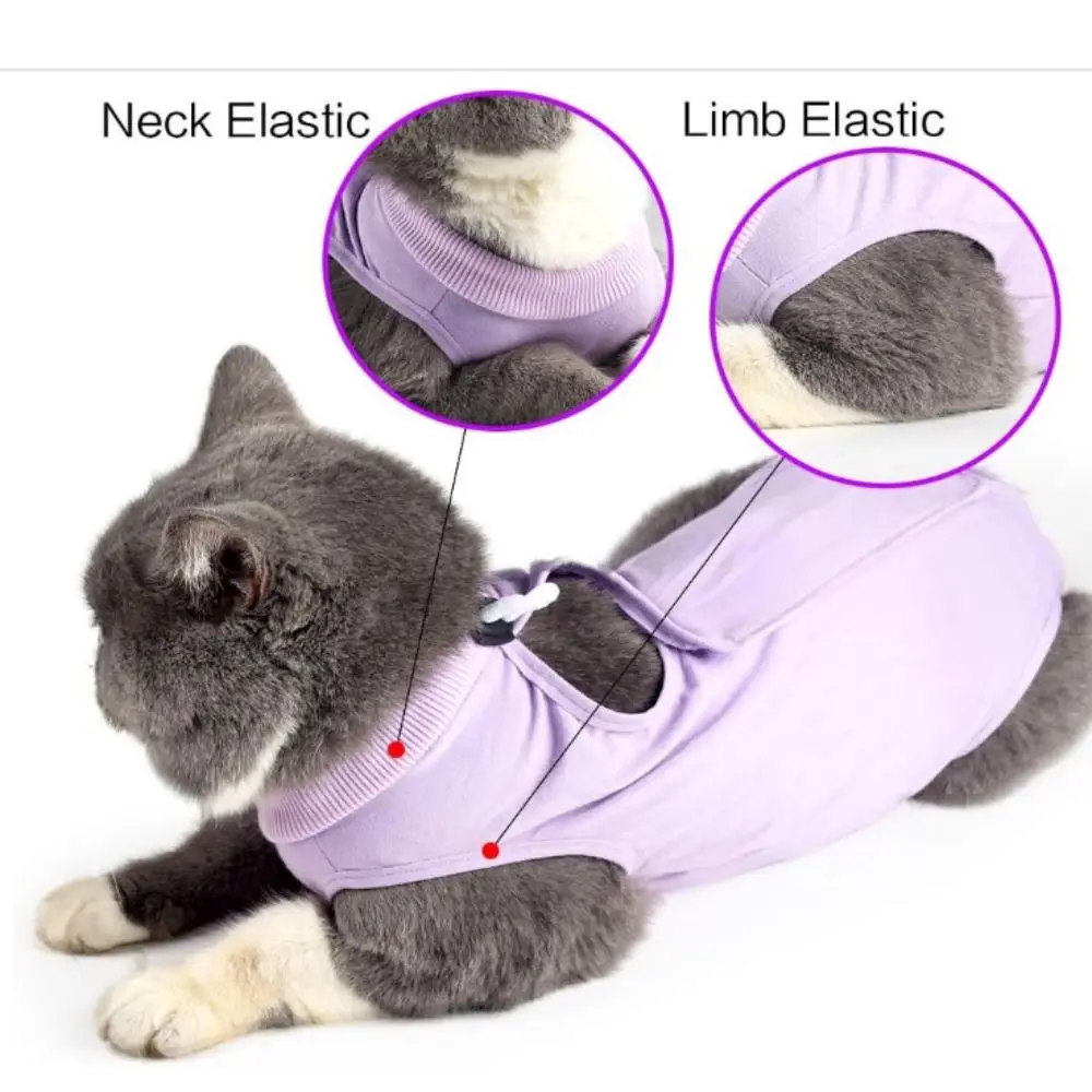 Soft Anti-licking Cat Weaning Suit After Surgery Vest Kitten Recovery Clothes Clothing Jumpsuit Cat Sterilization Suit For Pet