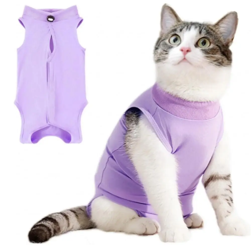 Soft Anti-licking Cat Weaning Suit After Surgery Vest Kitten Recovery Clothes Clothing Jumpsuit Cat Sterilization Suit For Pet