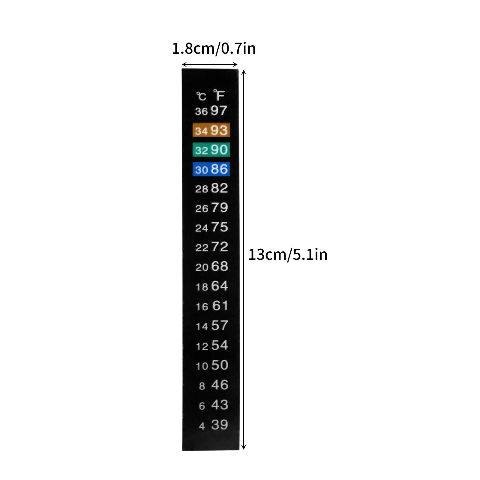 5Pcs/10Pcs Aquarium Fish Tank Strip Stick-on discolor Thermometer Sticker Adhesive Sticky Dual Scale Sticker Temperature Tools