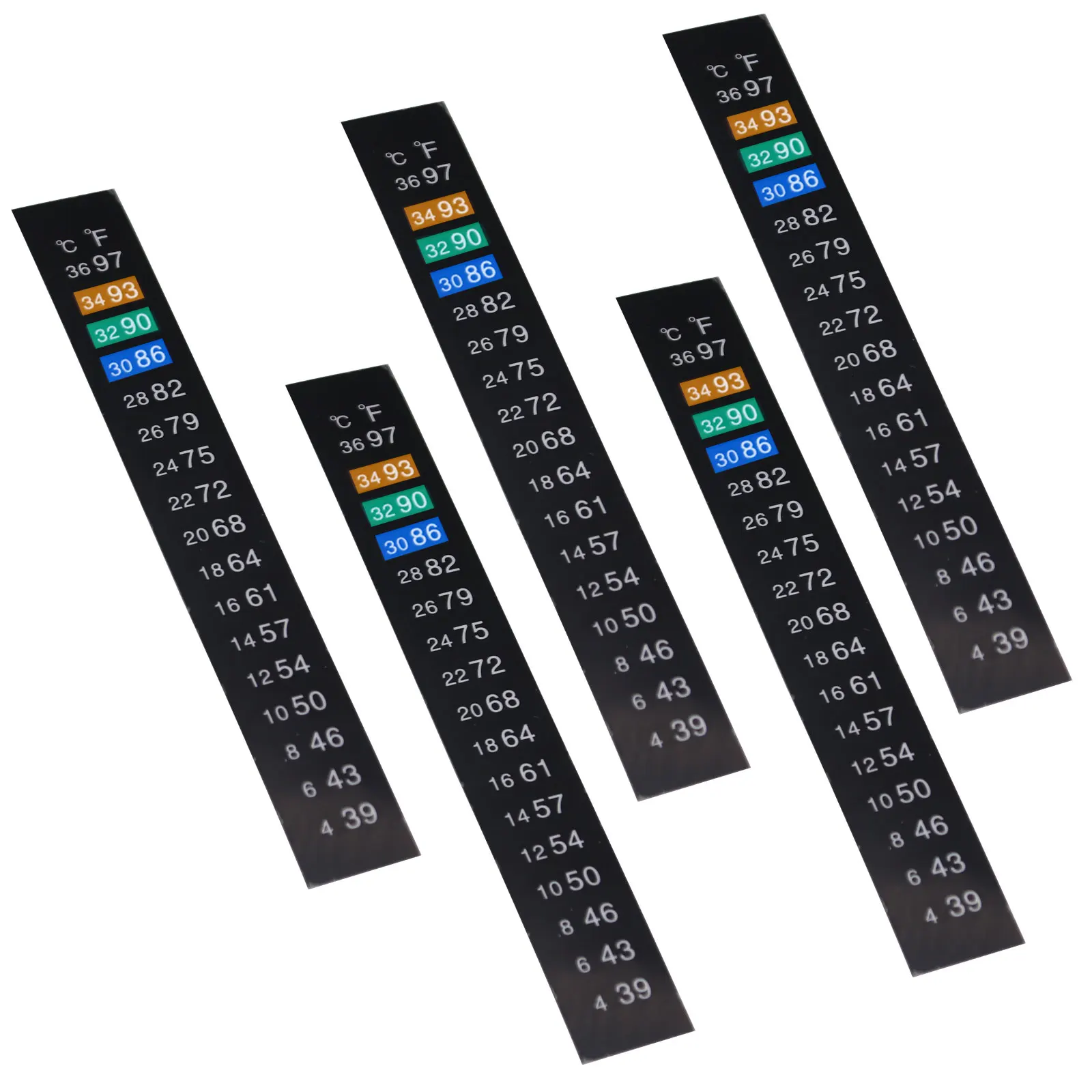 5Pcs/10Pcs Aquarium Fish Tank Strip Stick-on discolor Thermometer Sticker Adhesive Sticky Dual Scale Sticker Temperature Tools