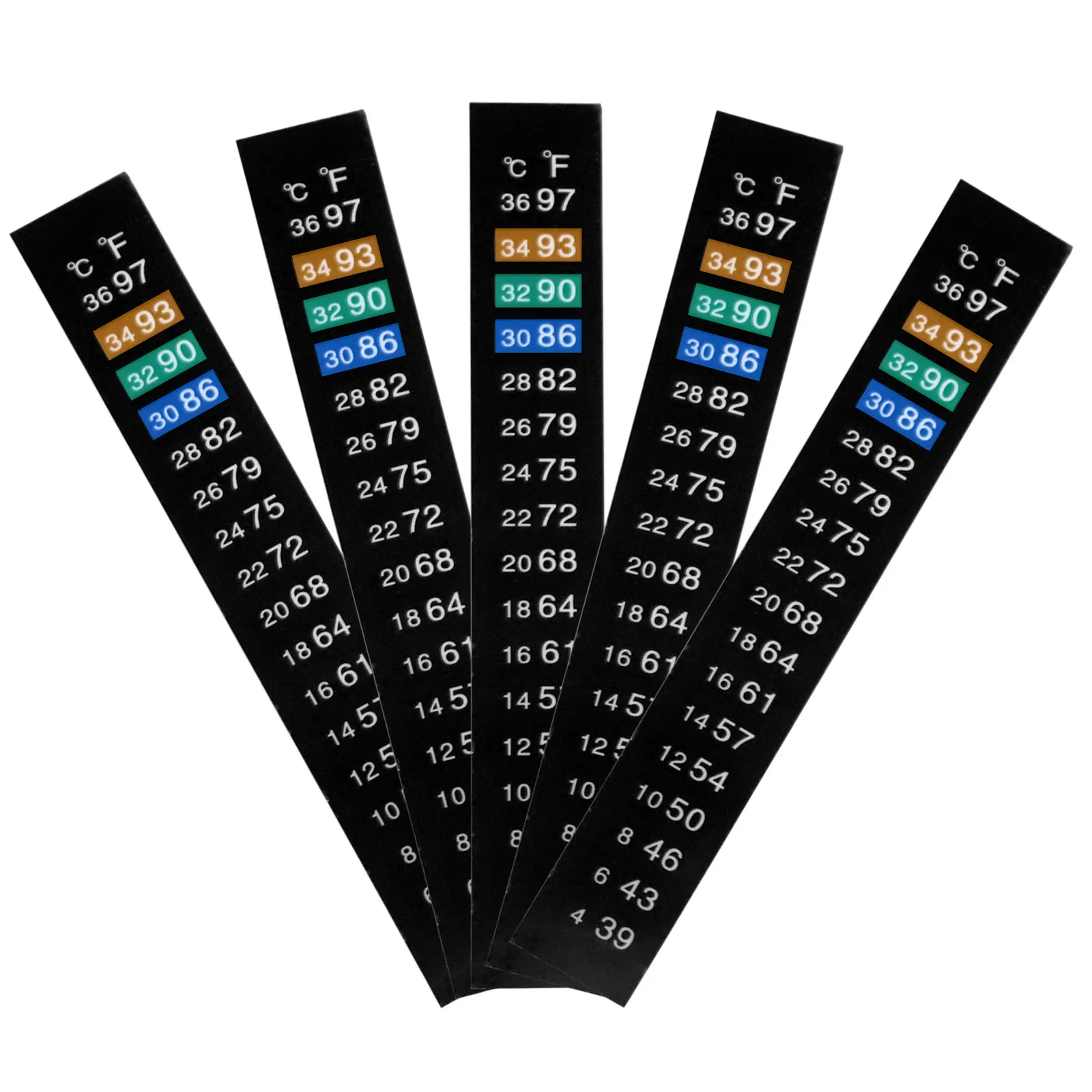 5Pcs/10Pcs Aquarium Fish Tank Strip Stick-on discolor Thermometer Sticker Adhesive Sticky Dual Scale Sticker Temperature Tools