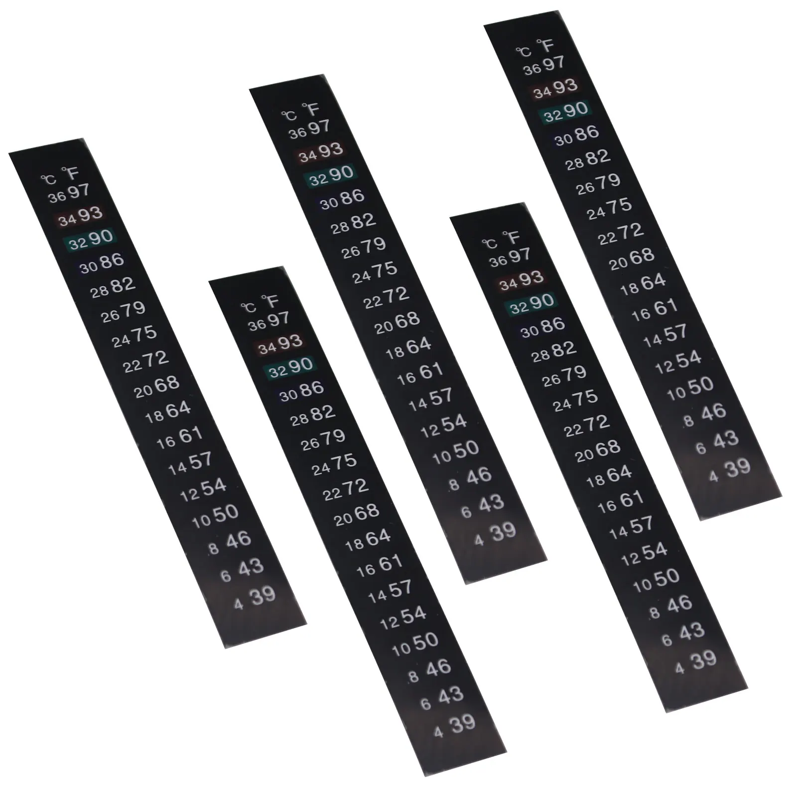 5Pcs/10Pcs Aquarium Fish Tank Strip Stick-on discolor Thermometer Sticker Adhesive Sticky Dual Scale Sticker Temperature Tools