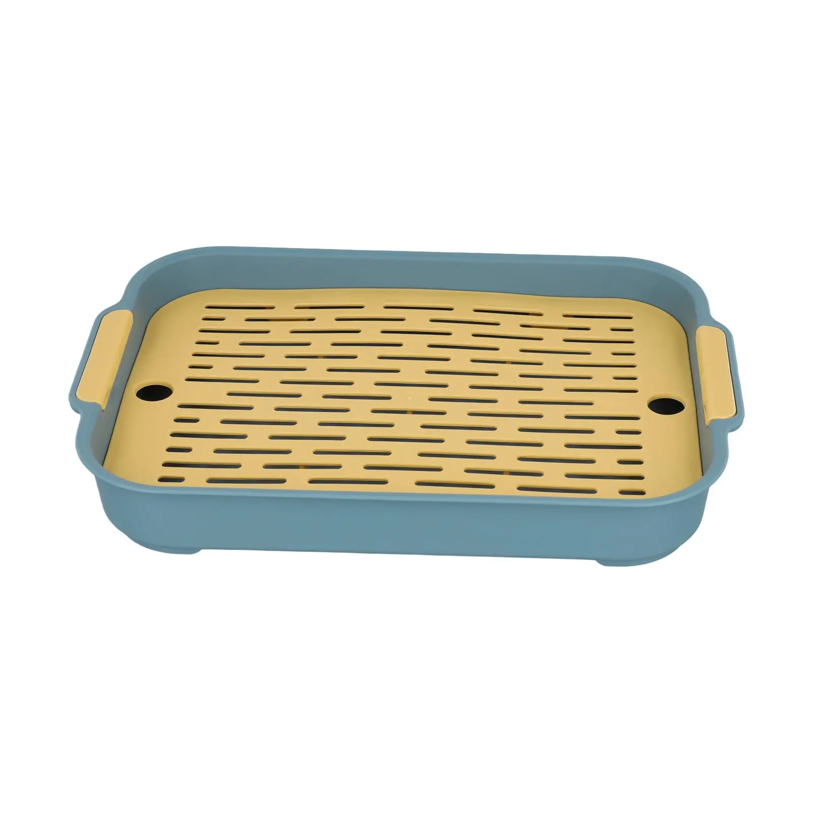 Tray Rabbit Litter Tray Large Space Smooth Corner Detachable Design 27x18.5x4cm Blue For Pet’s Training For Pet’s Training