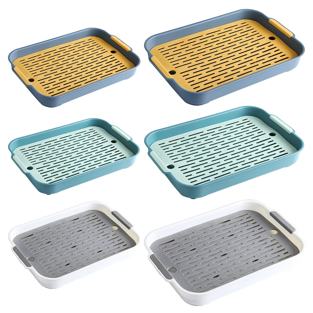 Tray Rabbit Litter Tray Large Space Smooth Corner Detachable Design 27x18.5x4cm Blue For Pet’s Training For Pet’s Training