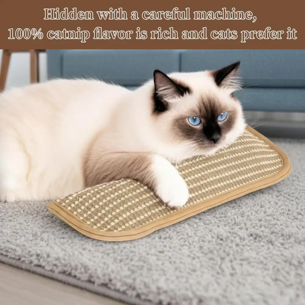 Catnip Toys for Indoor Cats Cat Toys Sisal Scratching Pad Bite Resistant Kitten Teething Toys Interactive Cat Nip Kicker Toys