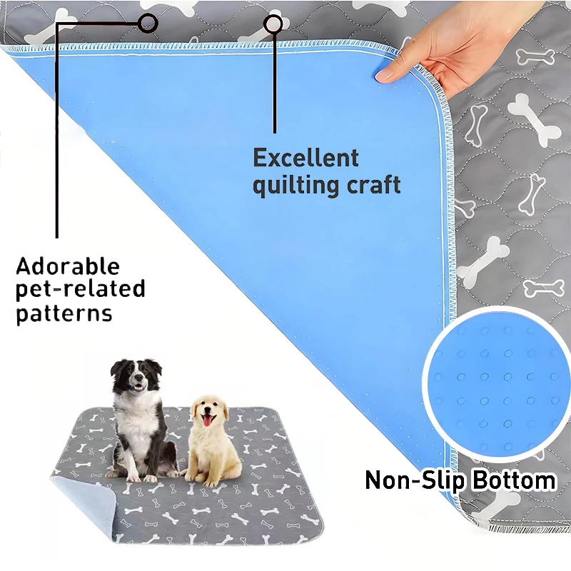 1Pc Puppy Pads With Pheromones, Washable PuppyPad Pee Pads, Ultra-Durable 4-Layer Leak-Proof Training Mats With Non-Slip Bottom
