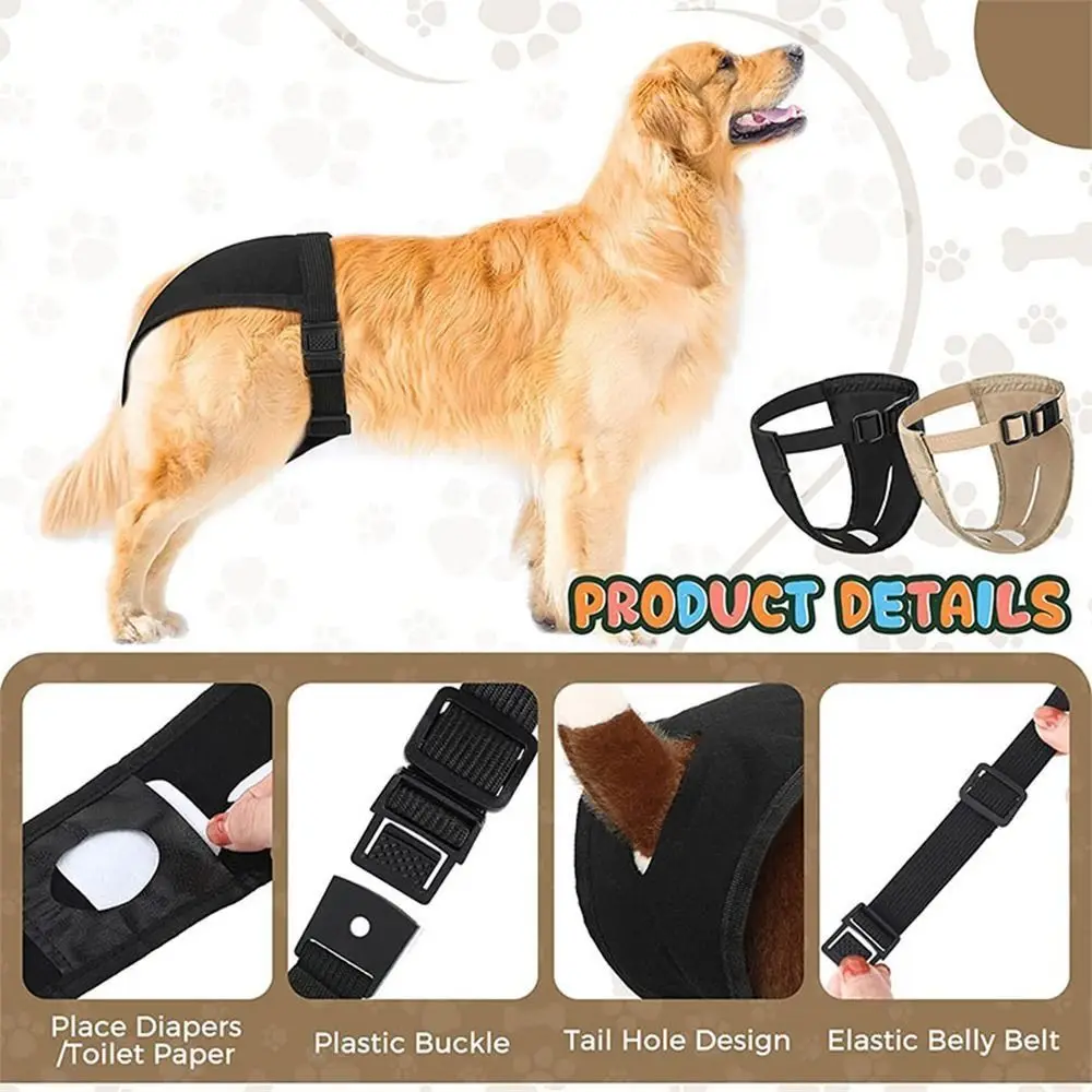 With 3 Cotton Pads Female Dog Panties Easy To Wear Washable Dog Physiological Nappies Breathable Adjustable