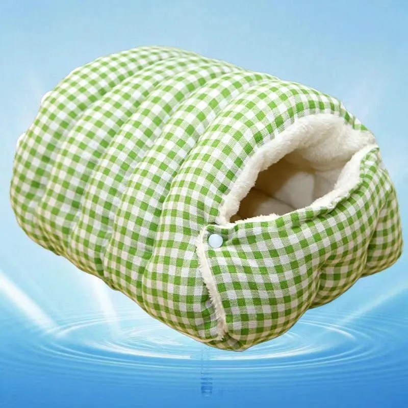 Foldable Winter Pet Sleep Bed/Bag for Cats Dogs, Thickened Semi-Enclosed Design, Soft Indoor, Christmas/Warm in Autumn/Winter