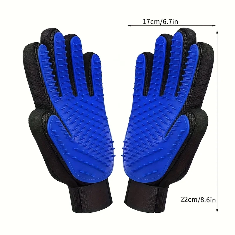 2PCS Pet Grooming Gloves, Hair Removal Gloves with Hair Removal and Massage for Dogs and Cats To Remove Floating Hair Tools,