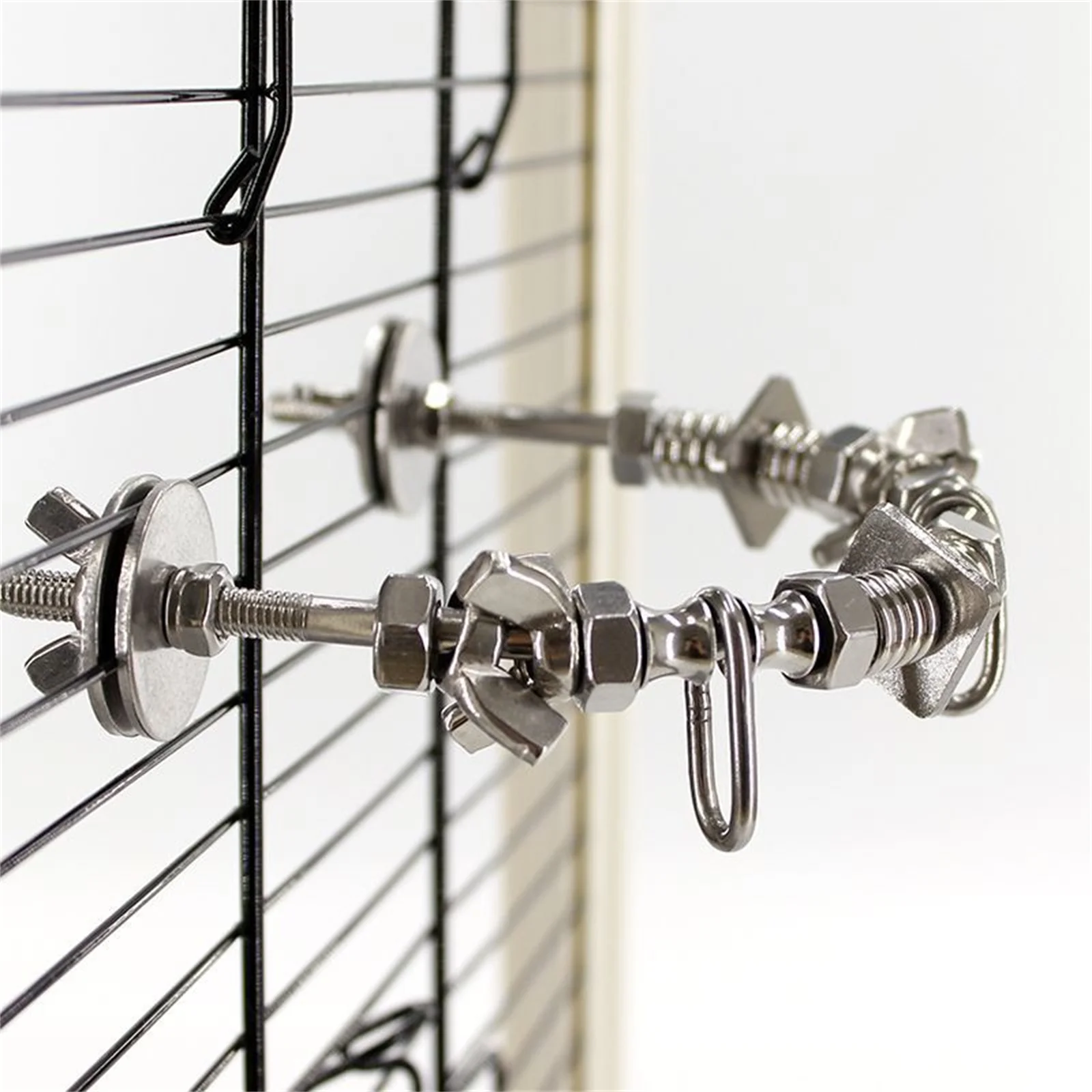 Stainless Steel Bird Perch Stand Chew Toy Bird Cage Display Bar For Small Medium Parrots With Biting Proof Design Interactive