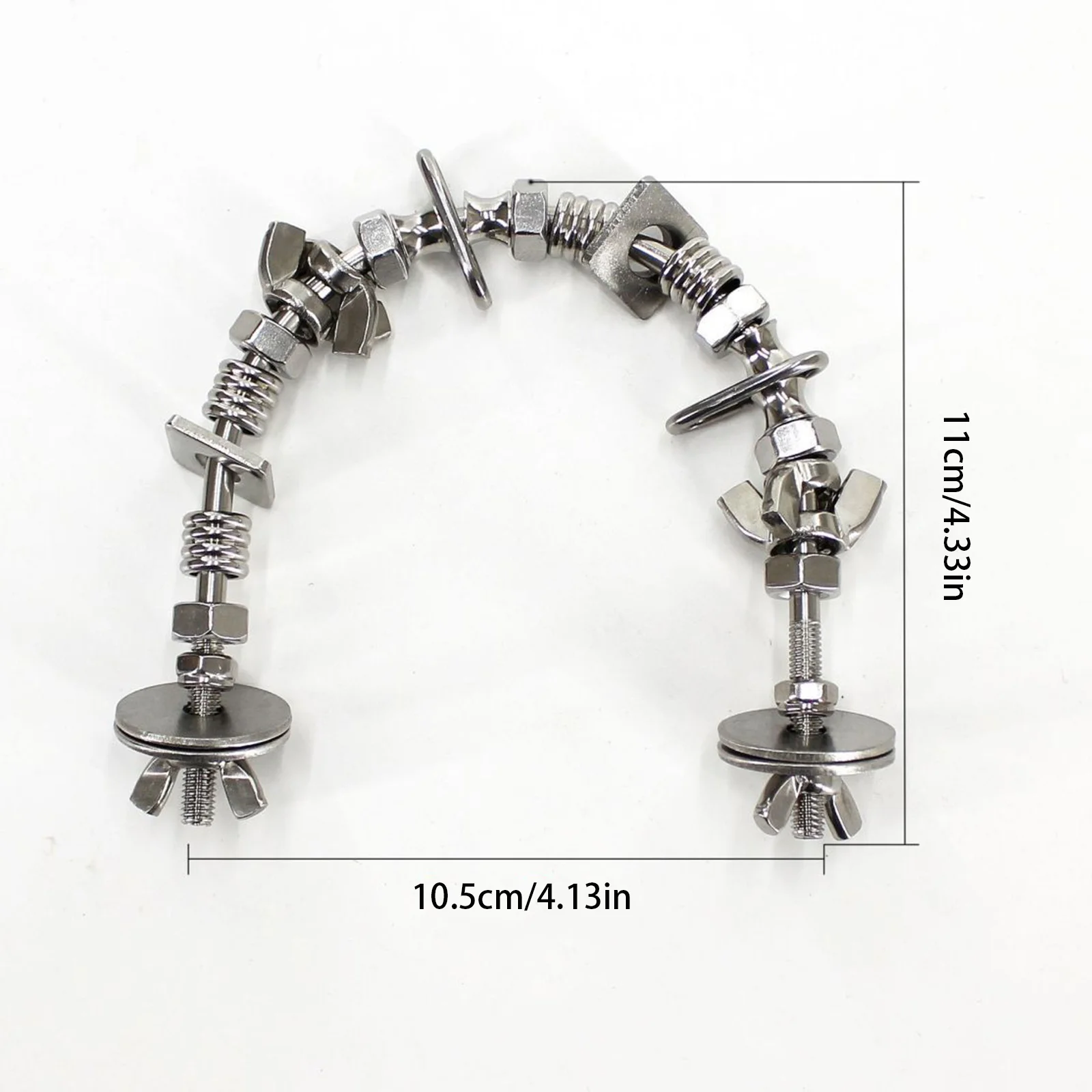Stainless Steel Bird Perch Stand Chew Toy Bird Cage Display Bar For Small Medium Parrots With Biting Proof Design Interactive