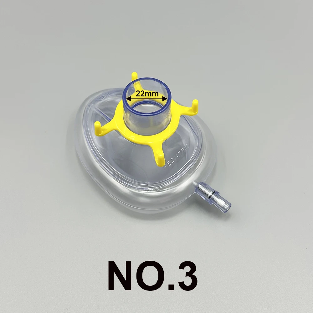 PVC Anesthesia Masks and Disposable Sterile Resuscitation Masks Suitable for Newborn and Animals of All Ages, Sizes NO.1-NO.6