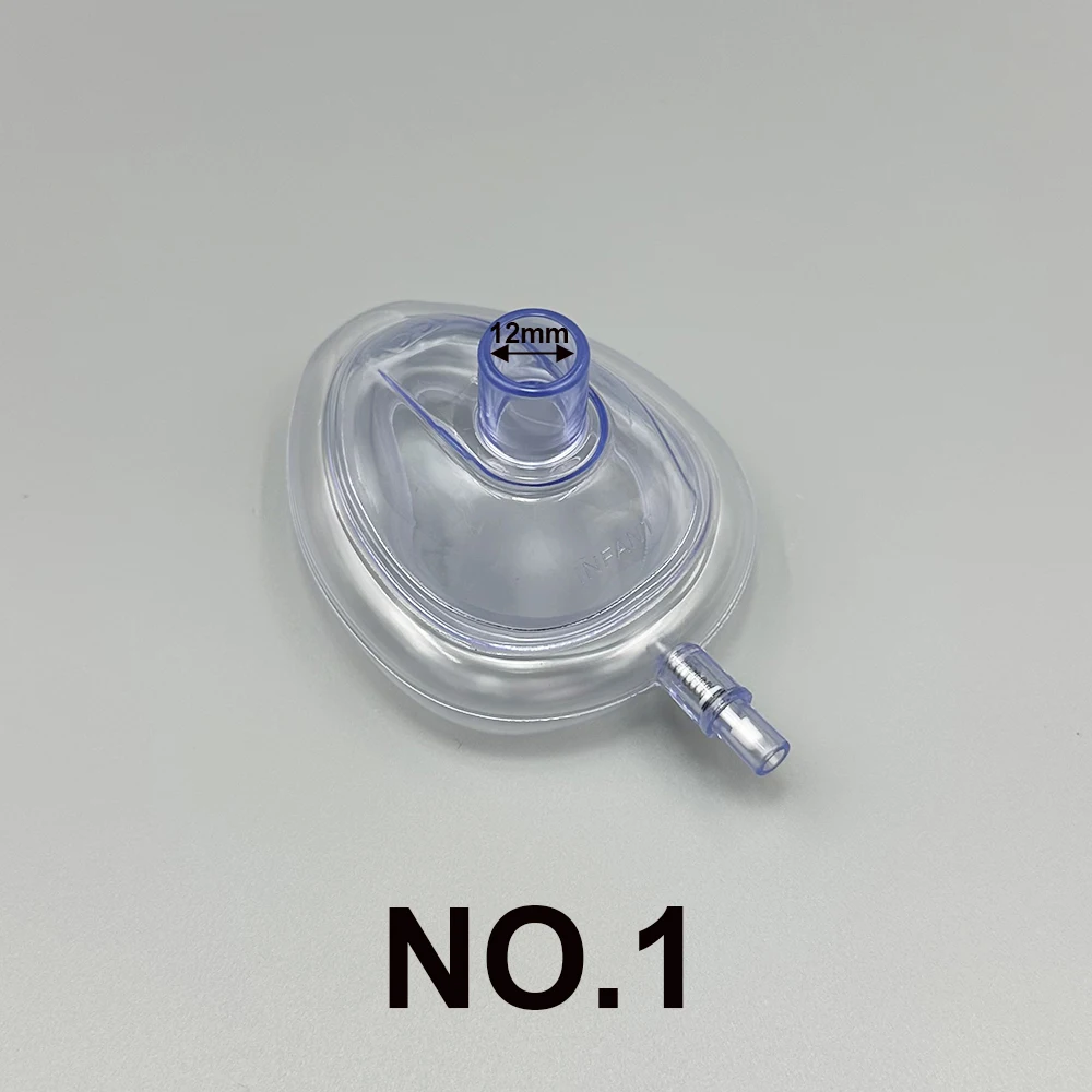 PVC Anesthesia Masks and Disposable Sterile Resuscitation Masks Suitable for Newborn and Animals of All Ages, Sizes NO.1-NO.6