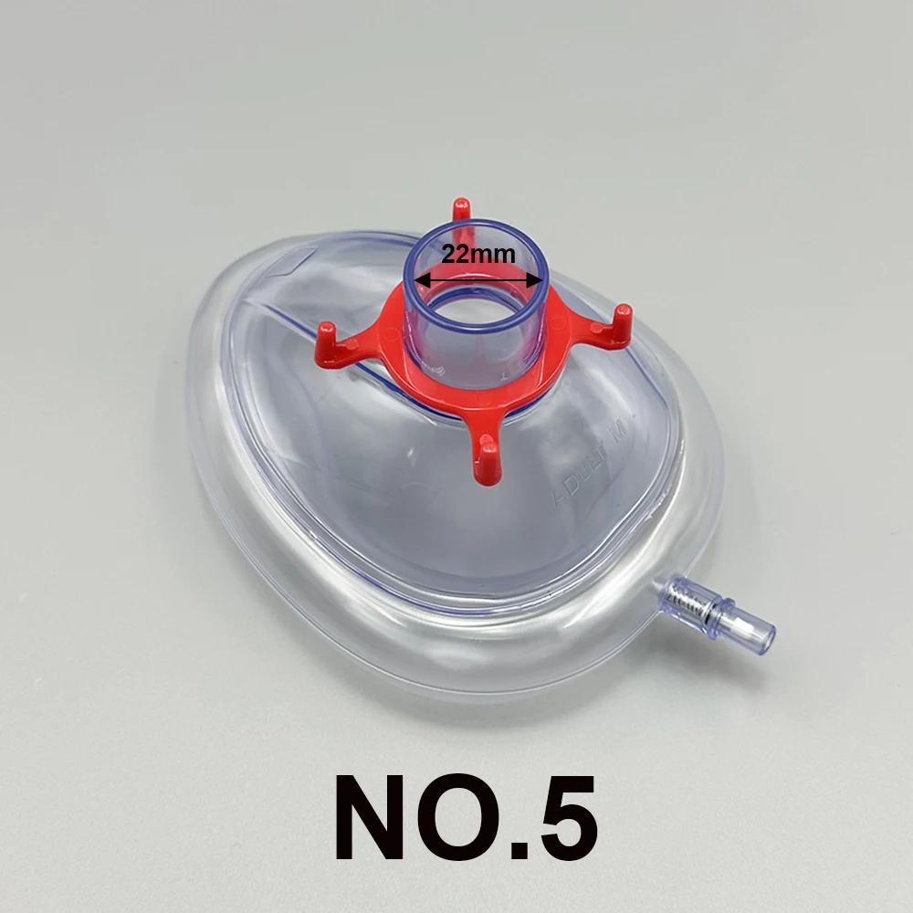 PVC Anesthesia Masks and Disposable Sterile Resuscitation Masks Suitable for Newborn and Animals of All Ages, Sizes NO.1-NO.6