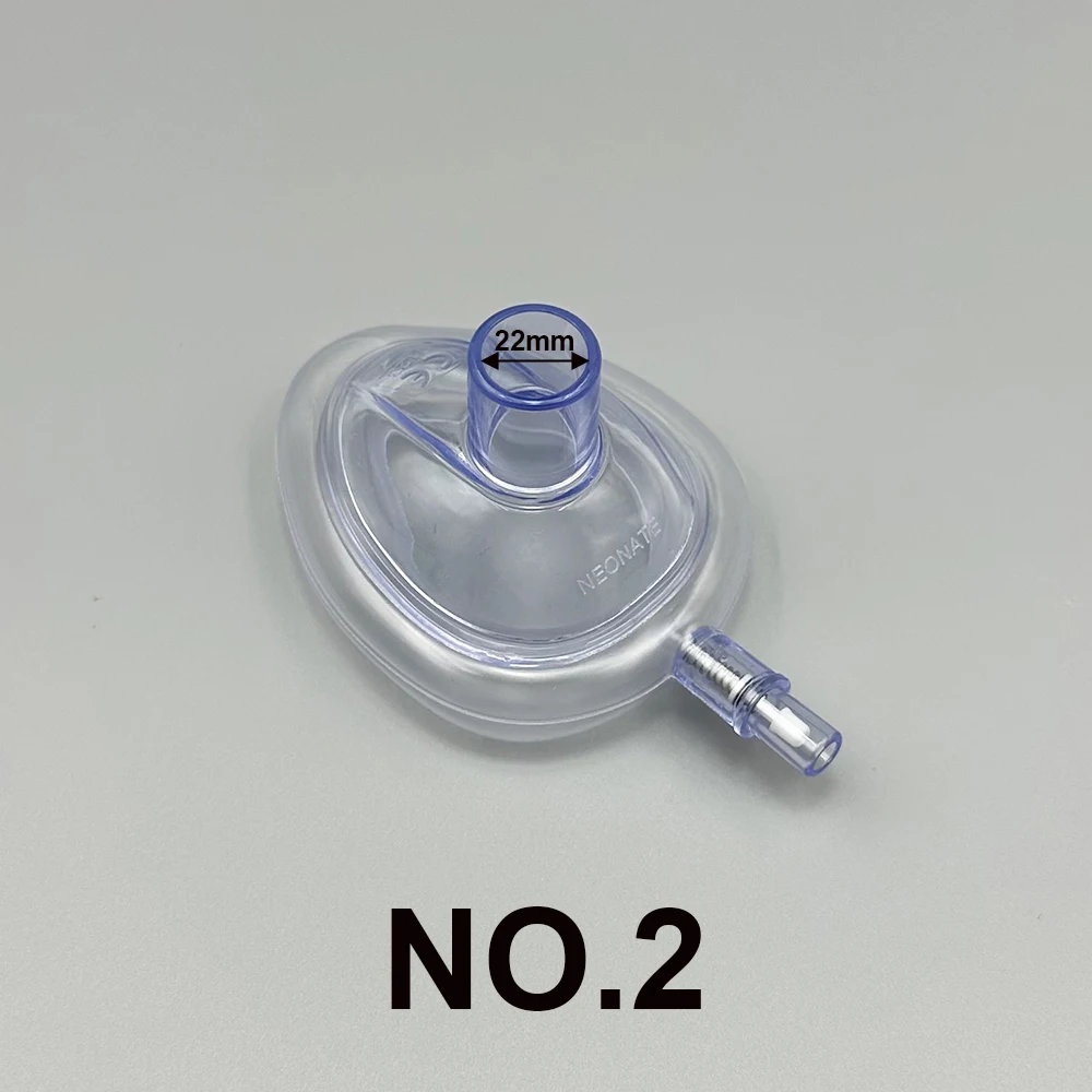 PVC Anesthesia Masks and Disposable Sterile Resuscitation Masks Suitable for Newborn and Animals of All Ages, Sizes NO.1-NO.6