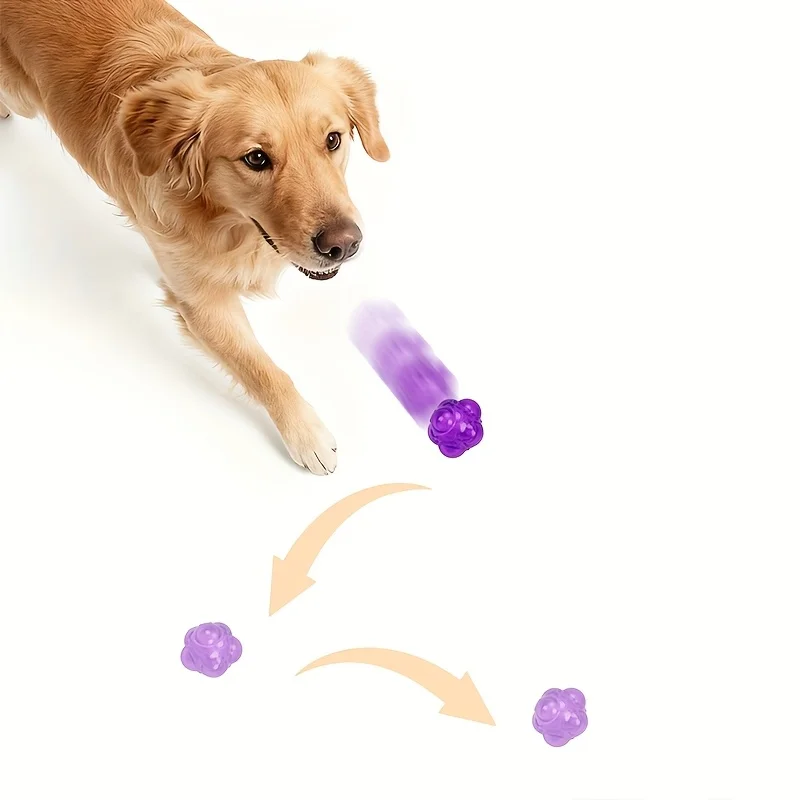 Funny Rubber Dog Ball Toy Play Squeak Toy Sound Chew Treat Holder Puppy Training Molar Toys Interactive Pet Supplies