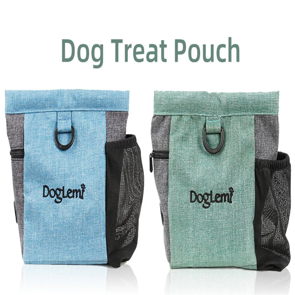 Dog Treat Bag Pet Snack Pouch with Waist Belt Training Walking Portable Outdoor Walking Dog Snack Bag Pet Storage Waist Pack