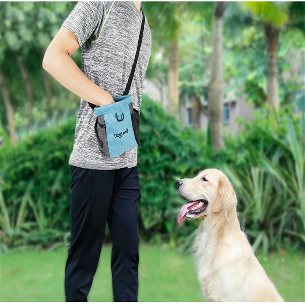Dog Treat Bag Pet Snack Pouch with Waist Belt Training Walking Portable Outdoor Walking Dog Snack Bag Pet Storage Waist Pack