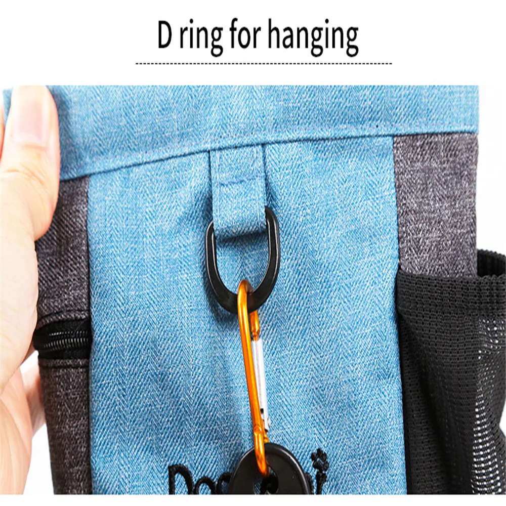 Dog Treat Bag Pet Snack Pouch with Waist Belt Training Walking Portable Outdoor Walking Dog Snack Bag Pet Storage Waist Pack