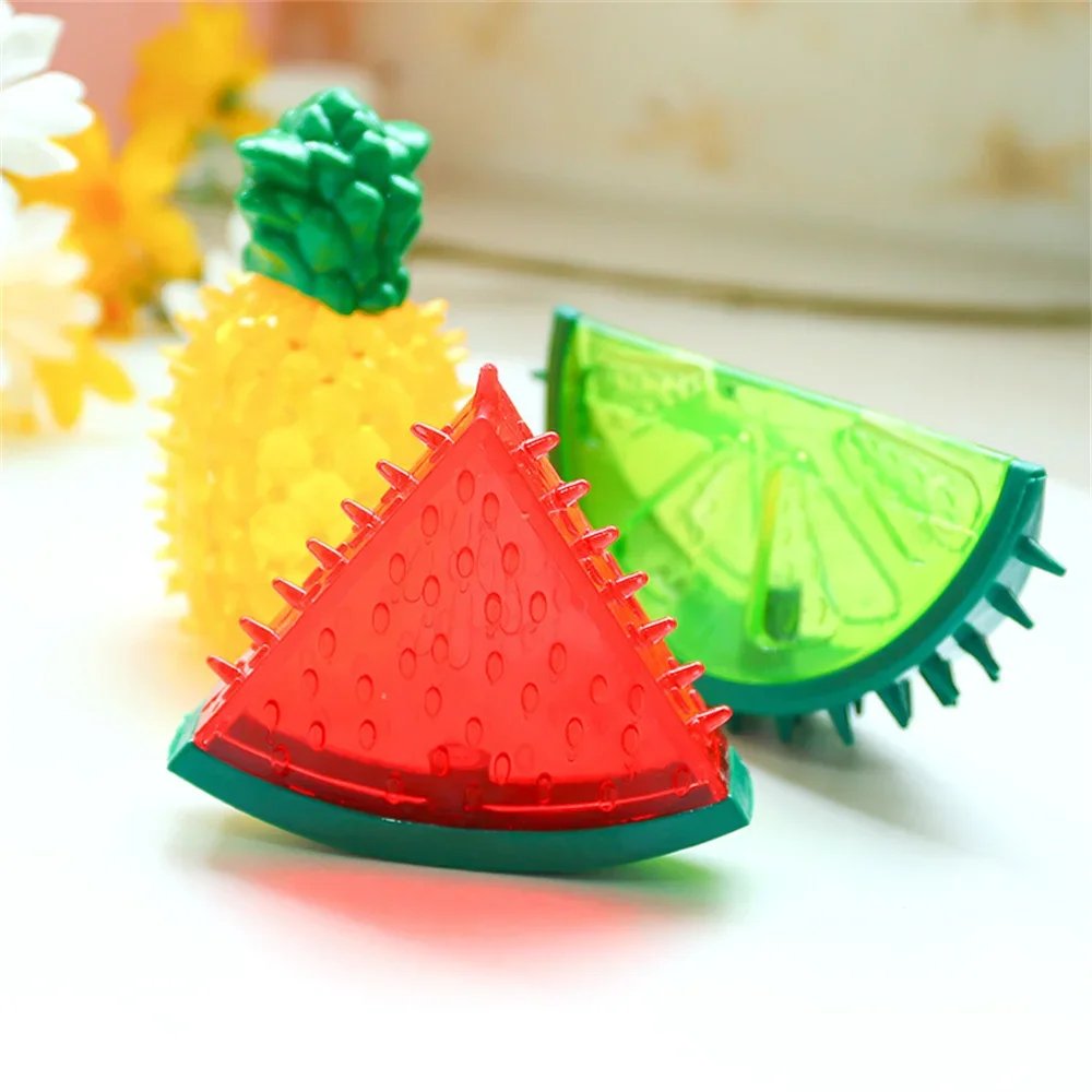 Pet Cooling Chew Toy Reusable Dog Cat Toy Teething Summer Cooling Watermelon Pineapple Lemon Durable Ice Frozen Fruit Shape Toys