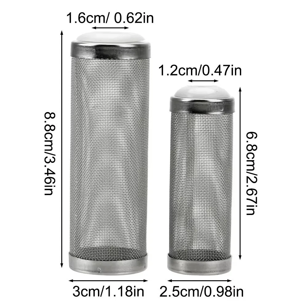 Cylinder Aquarium Inflow Inlet Filter Useful Durable Aquarium Filter Stainless Steel 12mm/16mm Water Inlet Protective Sleeve