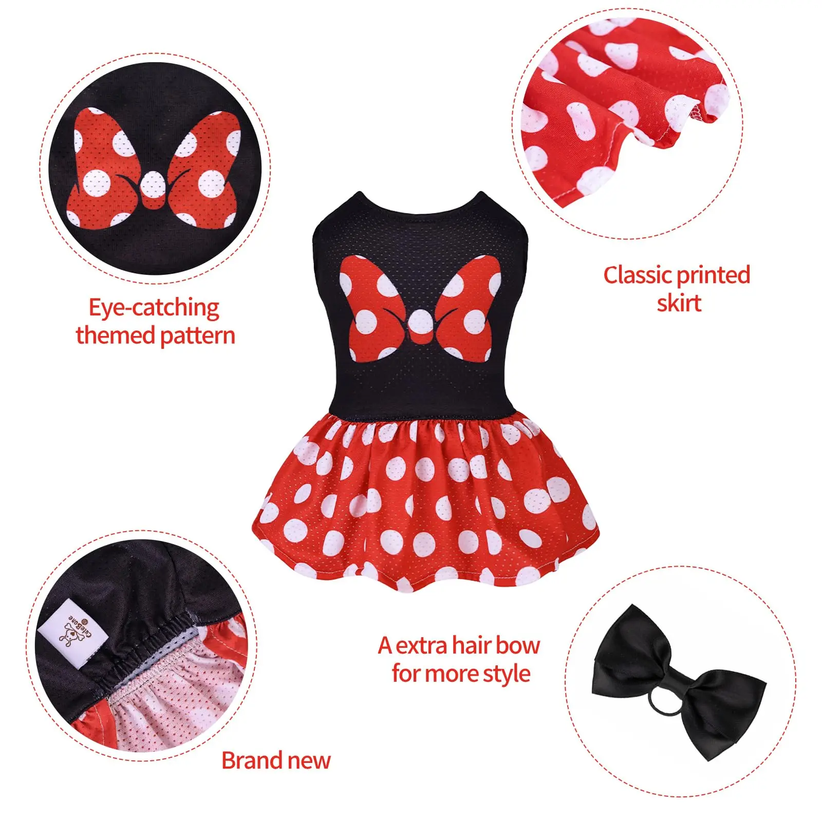 CuteBone Dog Mesh Dress Puppy Sundress Pet Outfit Summer Fashion for Small Dogs Girl Dog Dress Fashion Pet Clothes