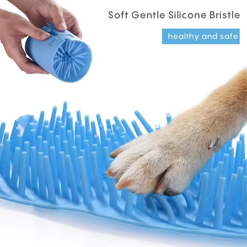 Dog Paw Cleaner Cup Soft Silicone Combs Portable Outdoor Pet Foot Washer Paw Clean Brush Quickly Wash Foot Cleaning Bucket