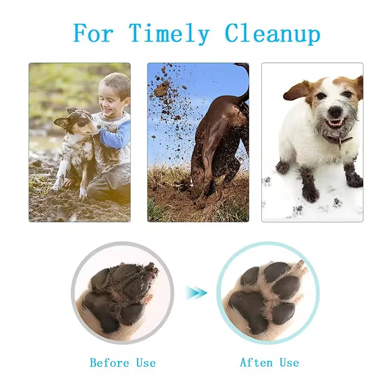 Dog Paw Cleaner Cup Soft Silicone Combs Portable Outdoor Pet Foot Washer Paw Clean Brush Quickly Wash Foot Cleaning Bucket