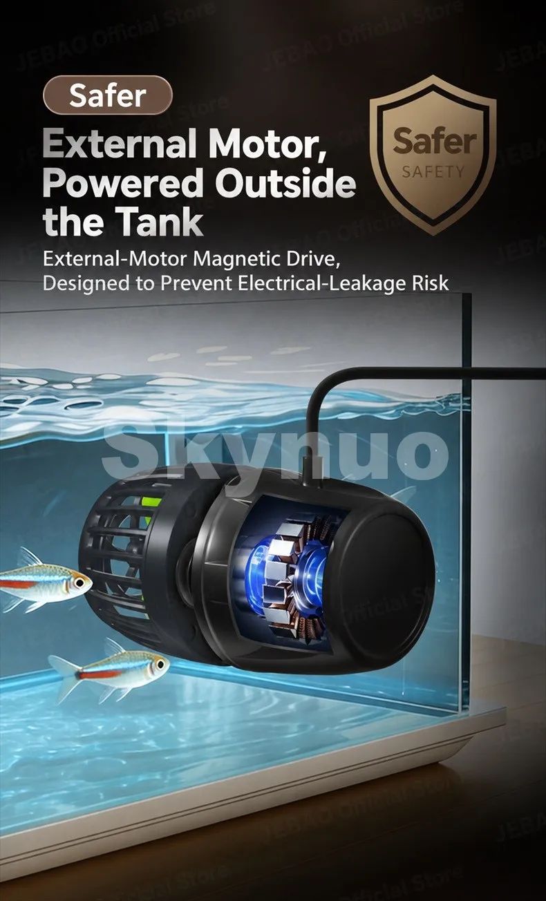 Jebao Jecod GMP Series Cordless Aquarium Vario Wavemaker Pump WIFI/BT APP Controlled for Marine Coral Reef Fish Tank