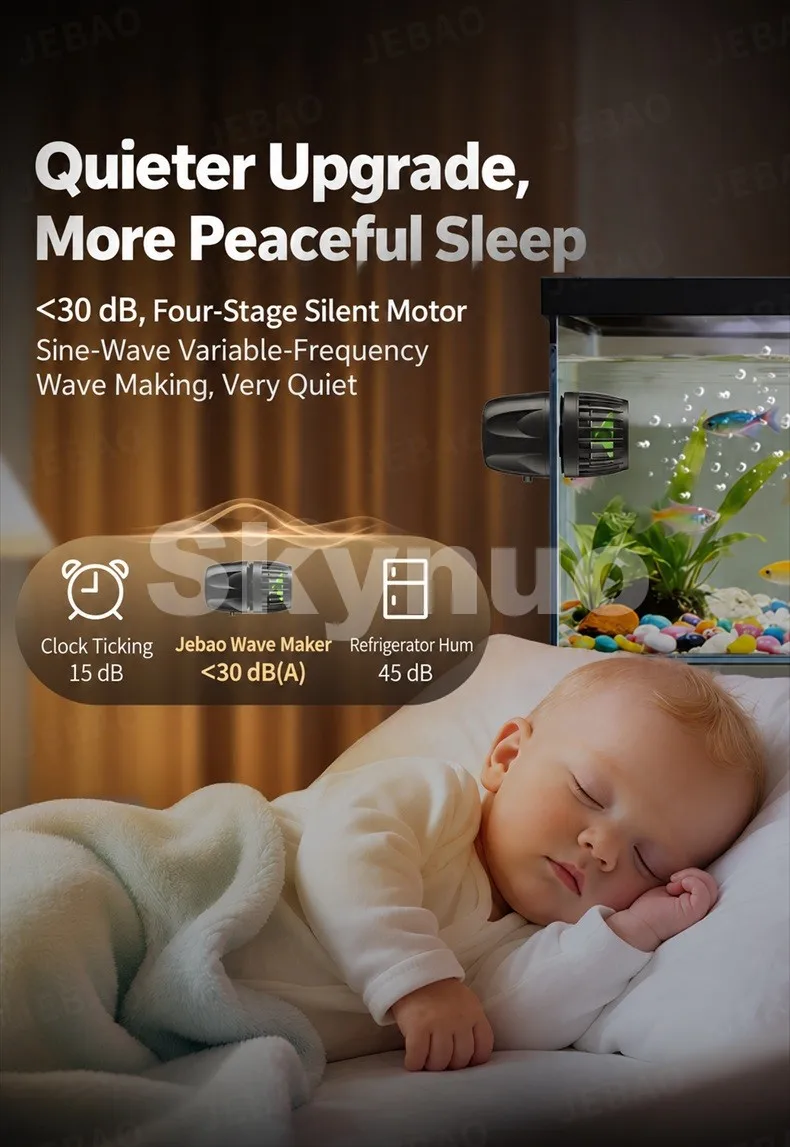 Jebao Jecod GMP Series Cordless Aquarium Vario Wavemaker Pump WIFI/BT APP Controlled for Marine Coral Reef Fish Tank