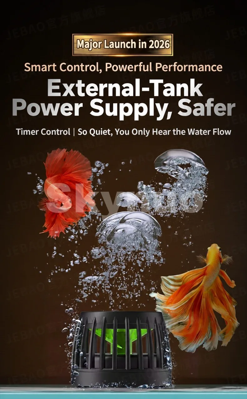 Jebao Jecod GMP Series Cordless Aquarium Vario Wavemaker Pump WIFI/BT APP Controlled for Marine Coral Reef Fish Tank