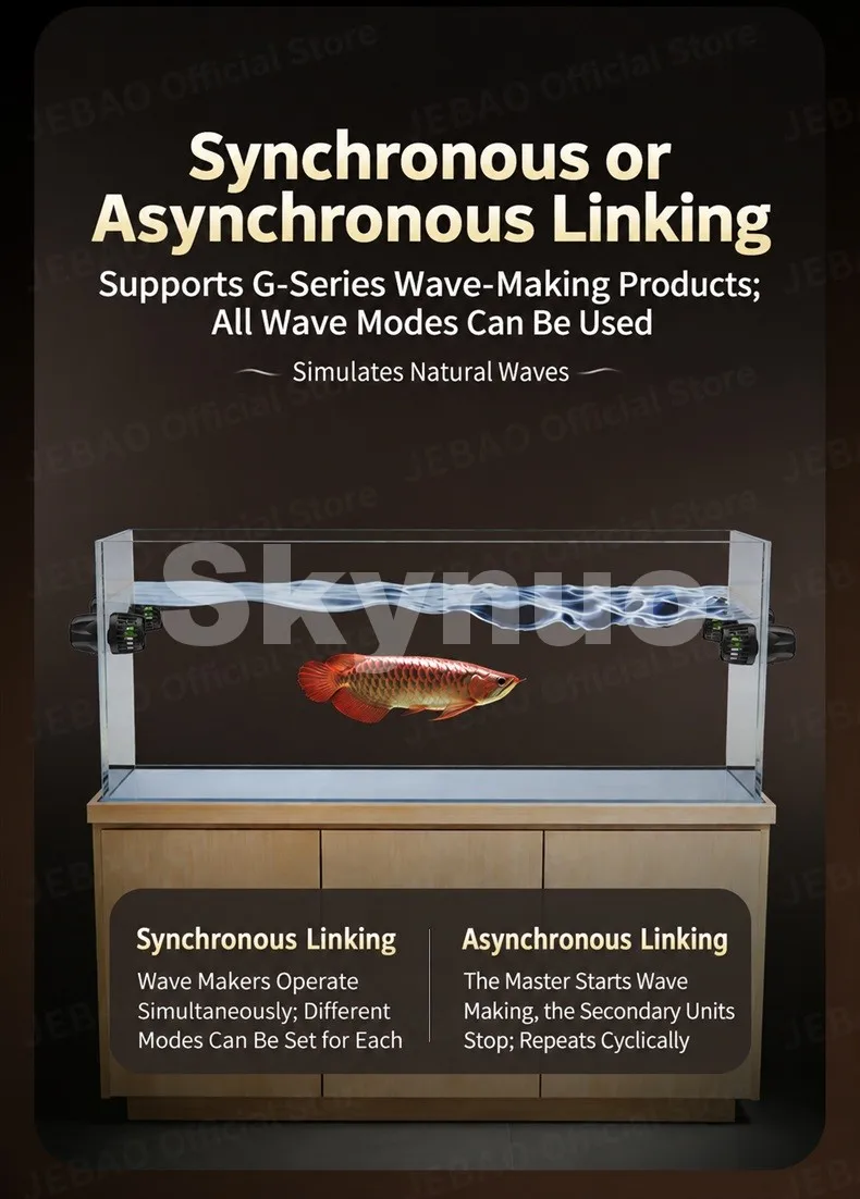 Jebao Jecod GMP Series Cordless Aquarium Vario Wavemaker Pump WIFI/BT APP Controlled for Marine Coral Reef Fish Tank