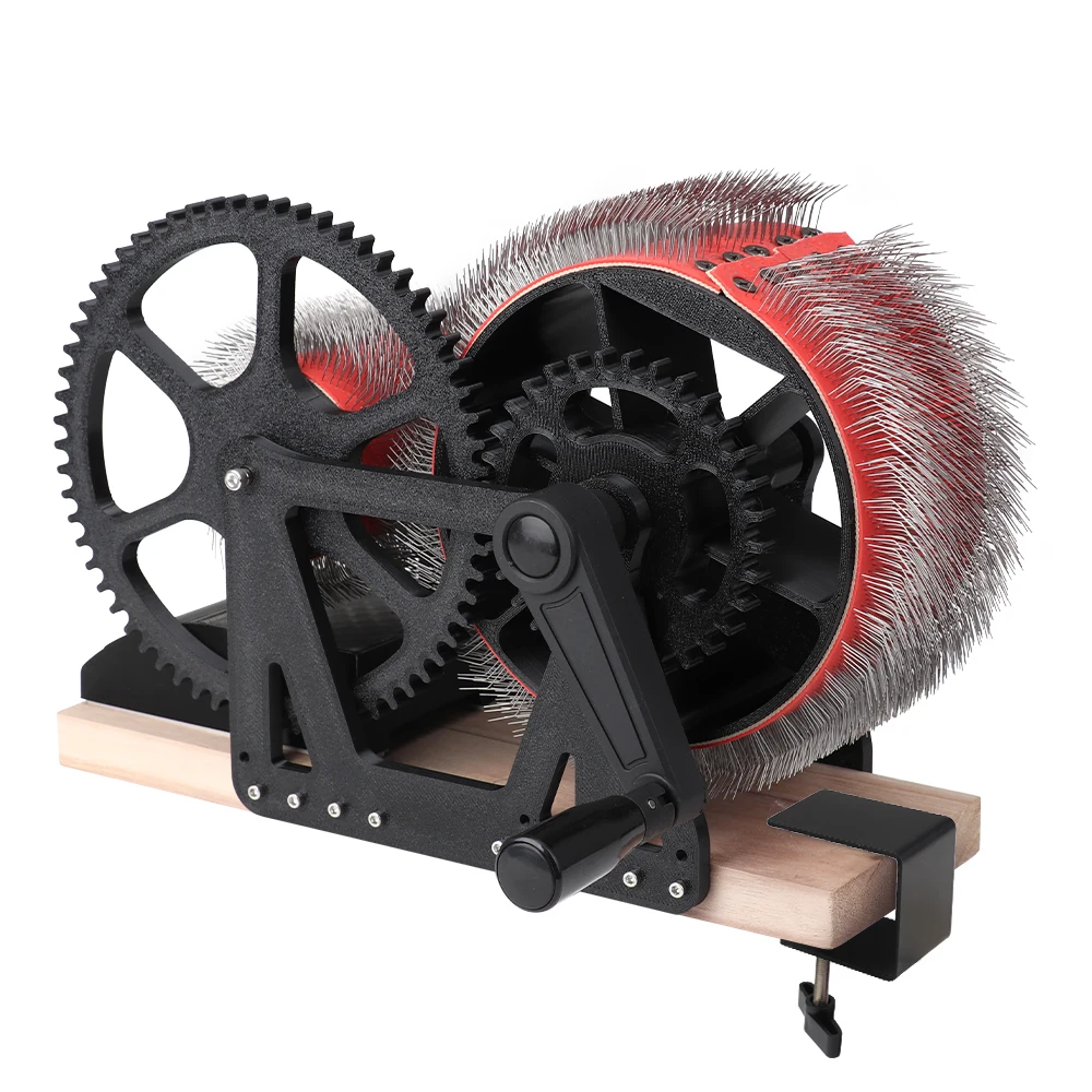 Mini Hand-Cranked Wool Combing Machine Fiber Blending Tool for Yarn Spinning Felting