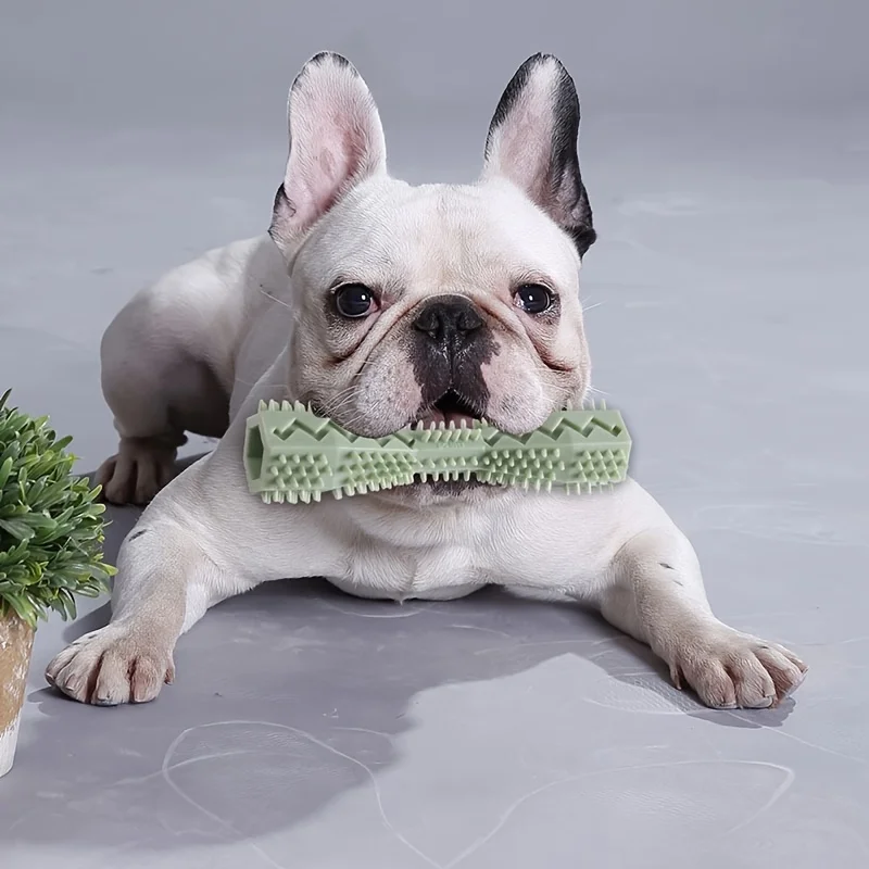 Durable Dog Chew Stick, Toothbrush for Tooth Cleaning And Massage - Soft Pet Toy