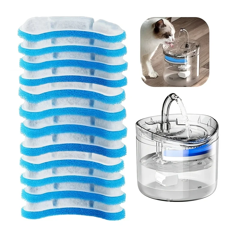 6/12pcs Cat Water Fountain Replacement Activated Carbon Filter For Pet Drinking Bowl Auto Drinking Filter Element Accessories