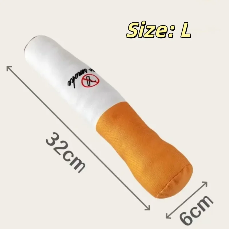 Funny Pet Toys Cigar Big Smoke Plush Squeak Dog Chew Toy Interactive Chew Resistant Fake Cigarette Design for Interactive Play