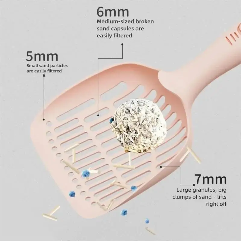 Pet Cat Litter Shovel, Grid Cat Urine Litter Shovel, Pet Cleaning Supplies, Toilet Bowl, Long-handled Cat Litter Shovel