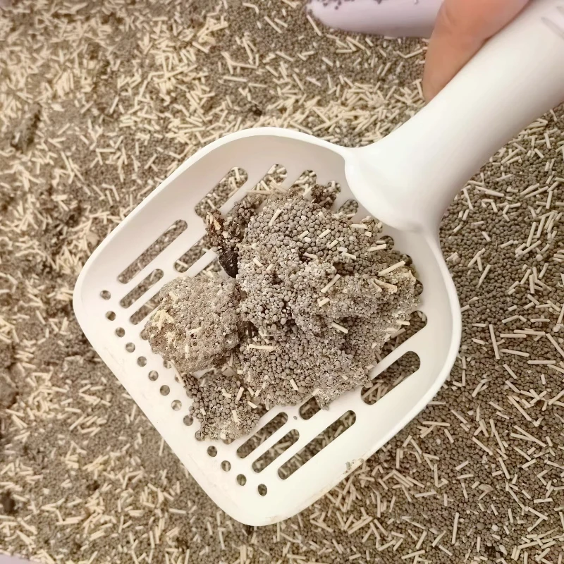 Pet Cat Litter Shovel, Grid Cat Urine Litter Shovel, Pet Cleaning Supplies, Toilet Bowl, Long-handled Cat Litter Shovel