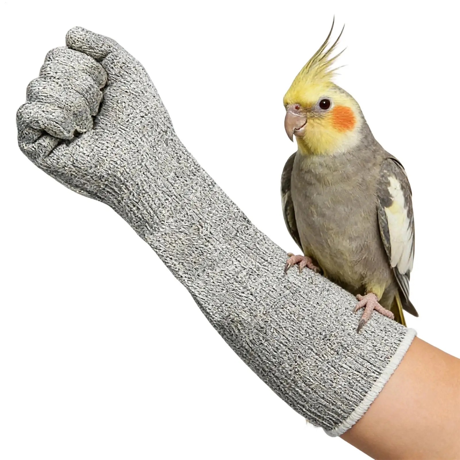 Cat Bite Proof Gloves Scratch & Puncture Resistant Heavy Duty Leather Pet Handling Gloves for Grooming Vet Falconry Bird Parrot