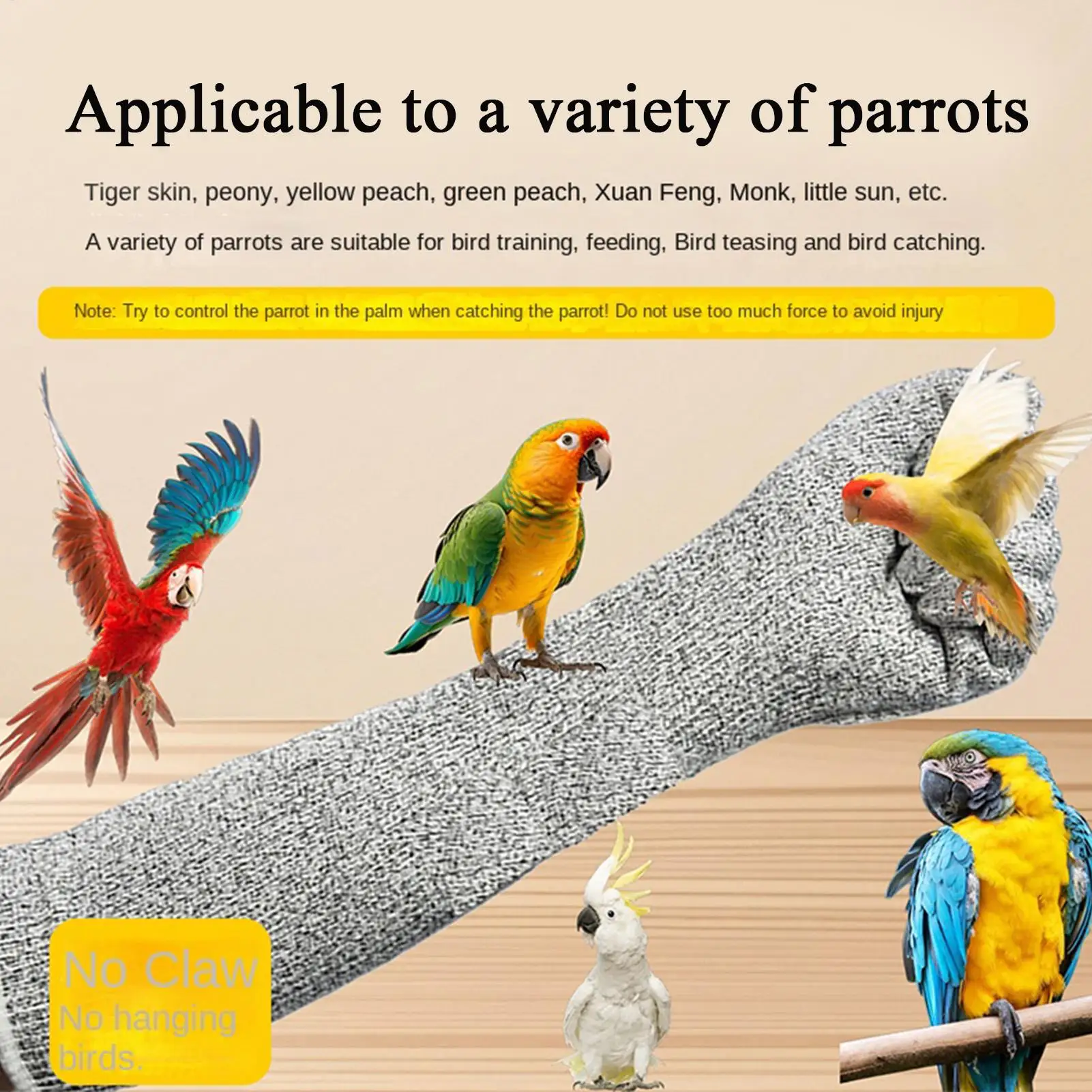 Cat Bite Proof Gloves Scratch & Puncture Resistant Heavy Duty Leather Pet Handling Gloves for Grooming Vet Falconry Bird Parrot