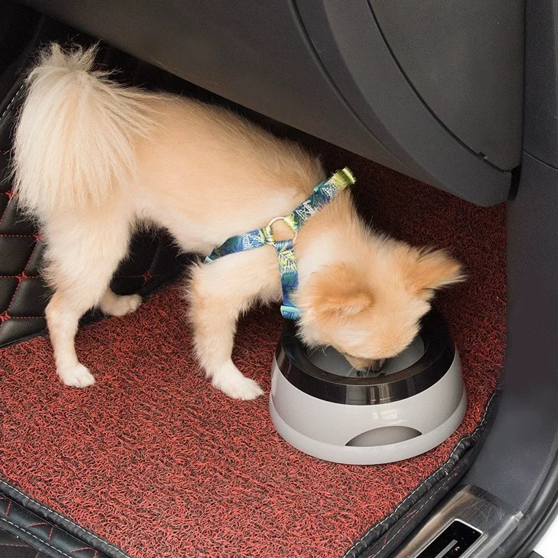 Anti Spill Pet Water Bowl Non Slip Splash Proof Dog Cat Drinking Bowl No Wet Mouth Portable Travel Car Bowl For Outdoor Travel