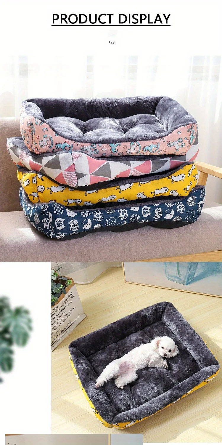 Pet Dog Bed, Sofa Cushion, Seasonal Pet Supplies, Soft and Comfortable Supplies, Large, Medium, and Small Household Cat Beds