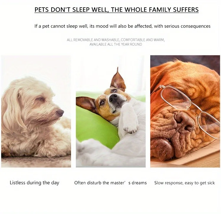 Pet Dog Bed, Sofa Cushion, Seasonal Pet Supplies, Soft and Comfortable Supplies, Large, Medium, and Small Household Cat Beds