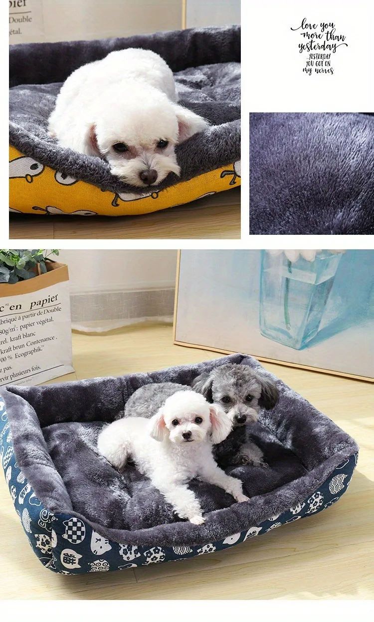 Pet Dog Bed, Sofa Cushion, Seasonal Pet Supplies, Soft and Comfortable Supplies, Large, Medium, and Small Household Cat Beds